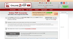 Desktop Screenshot of online2pdf.com